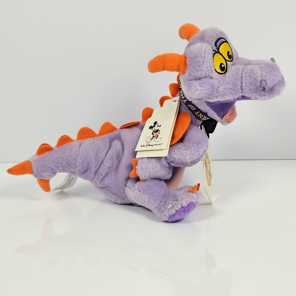 Disney Parks Figment Dragon Bean Bag Plush Epcot Imagination Institute 8 inch
